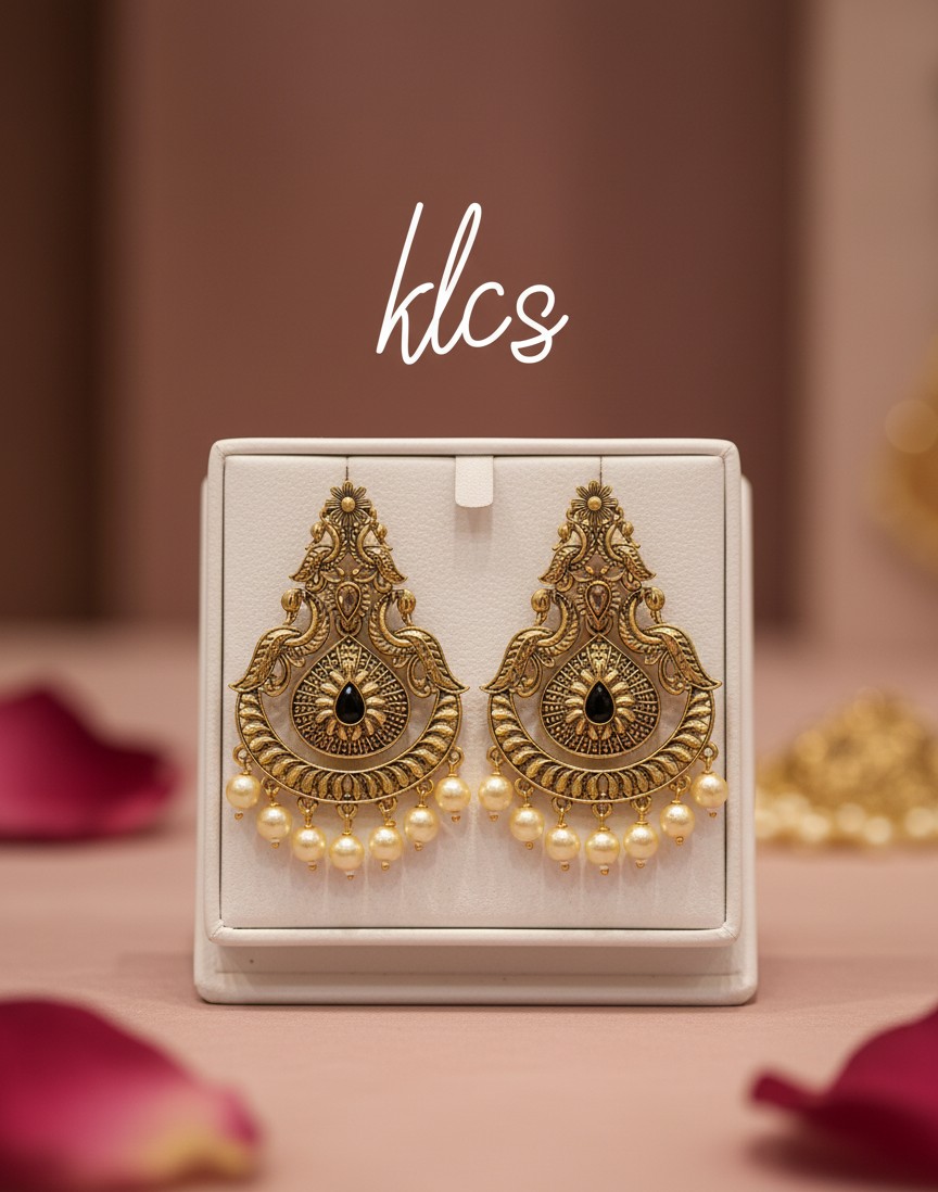 1762156182017 (1) Matte gold filigree dangle earrings - Image 1