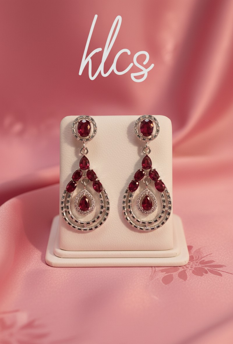 1762165260228 (1) Ruby cascade teardrop earrings - Image 1