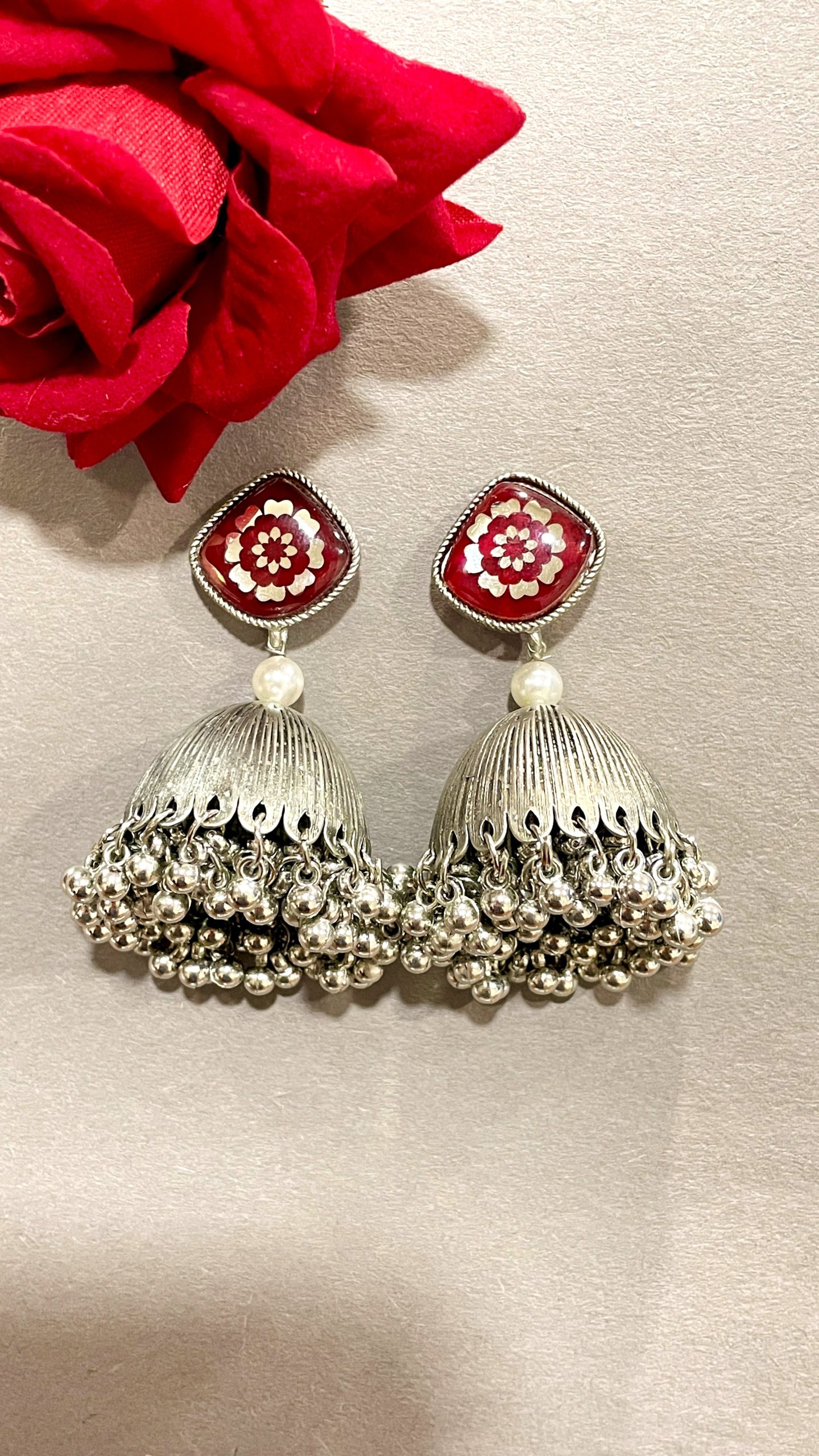 IMG_6465 (1) Rudra Silver Jhumki - Image 1