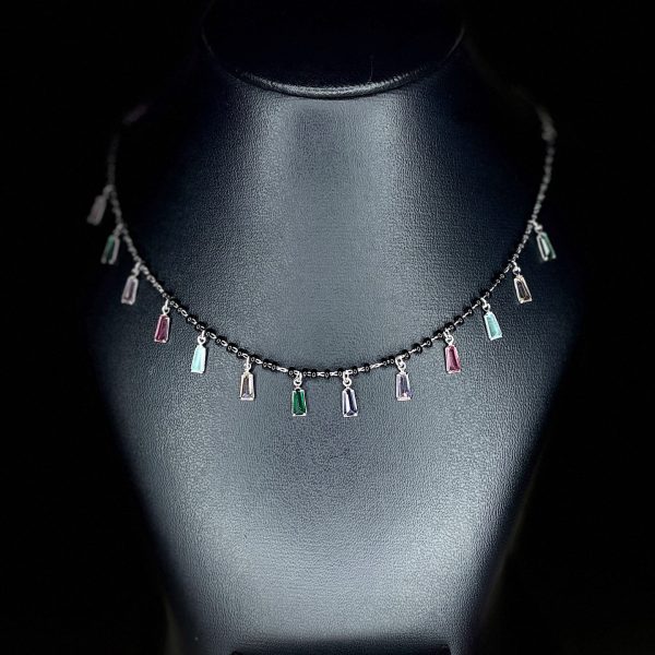 Rainbow modern mangalsutra pendant