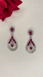 Ruby cascade teardrop earrings - Image 2