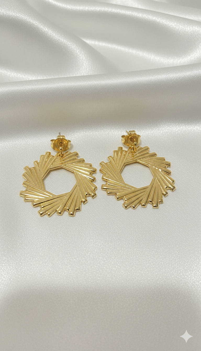 Gemini_Generated_Image_ut4oh2ut4oh2ut4o Golden Radiance Hoop Studs - Image 1