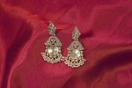 Vintage Mirror Chandbali Earrings