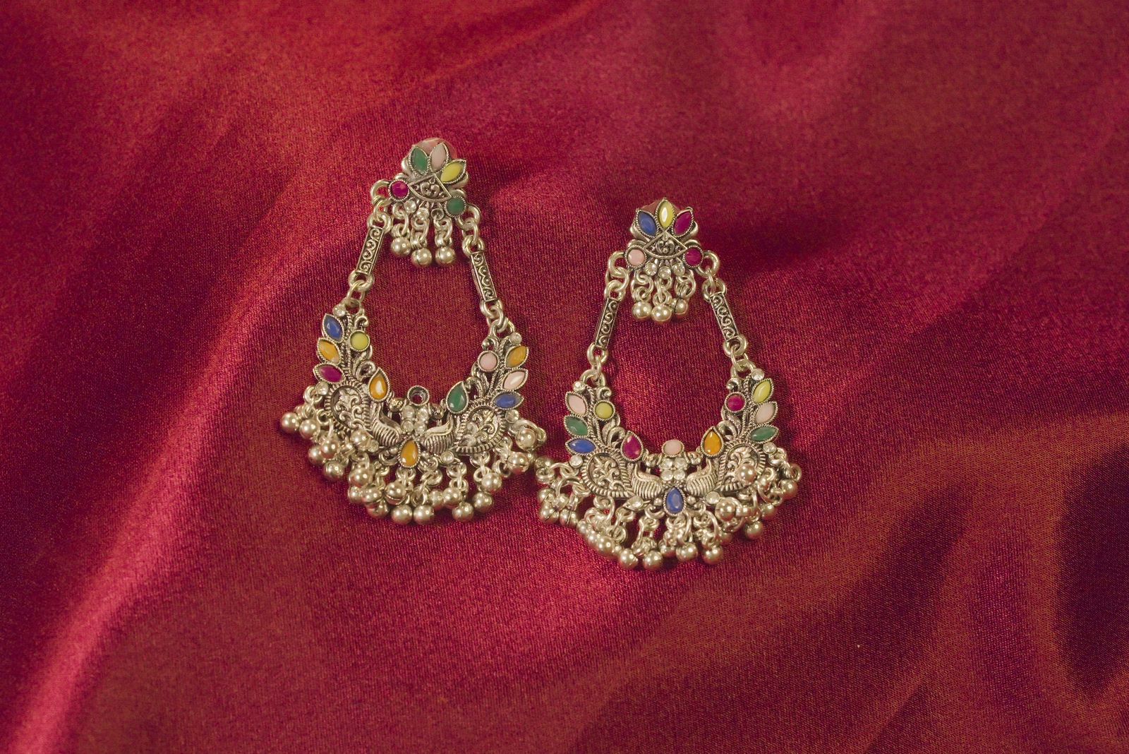 WhatsApp Image 2026-01-05 at 11.16.53 AM Navrang Peacock Chandbali Earrings - Image 1