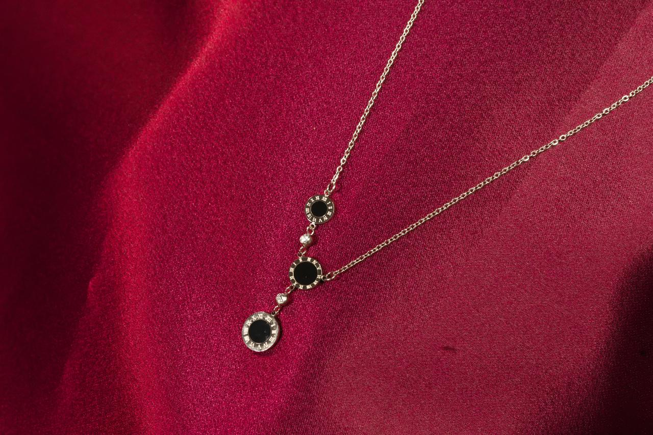 WhatsApp Image 2026-01-10 at 4.14.41 PM (2) Noir Roman Numeral Trio Necklace - Image 1