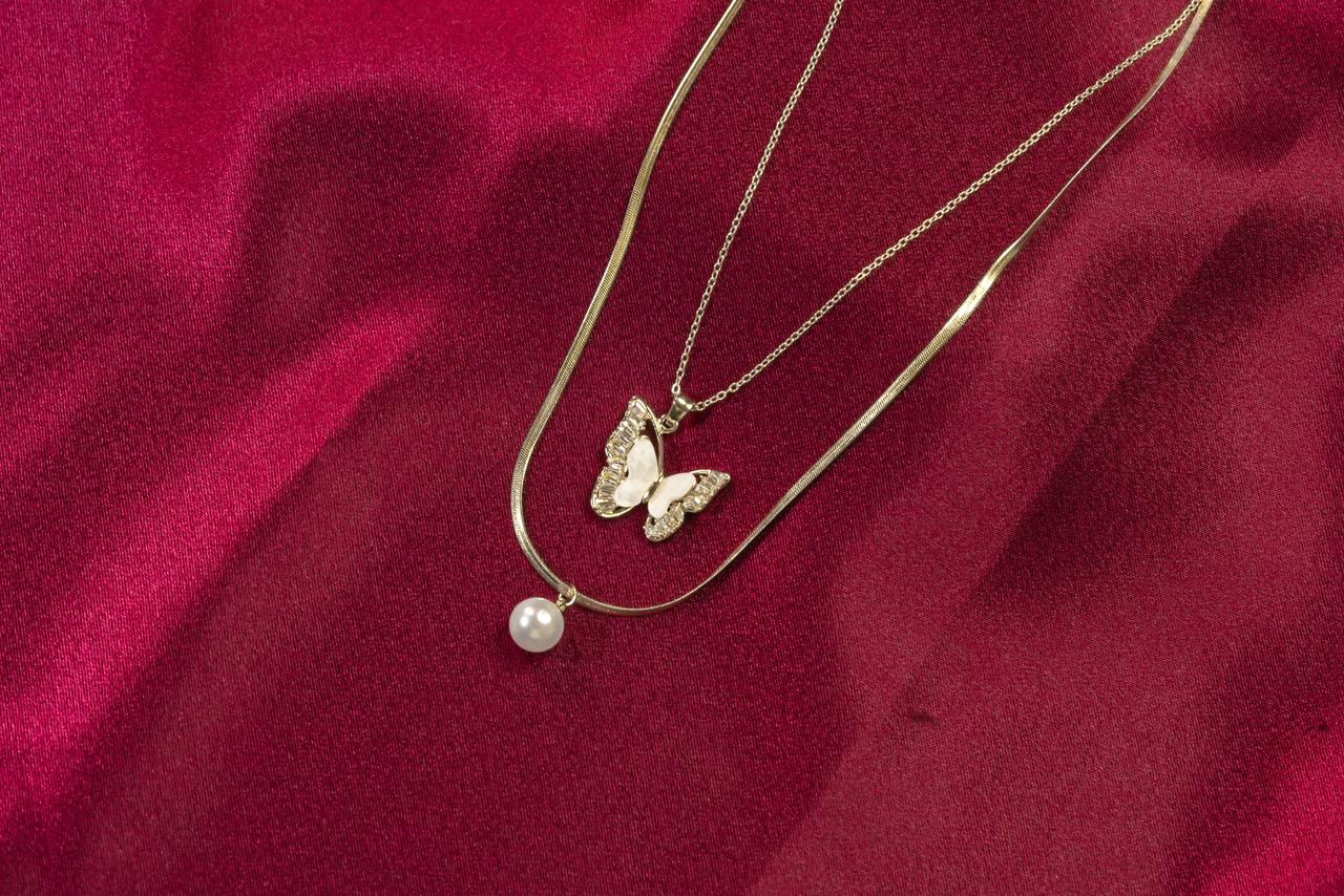 WhatsApp Image 2026-01-10 at 4.42.34 PM Butterfly & Pearl Layered Necklace - Image 1