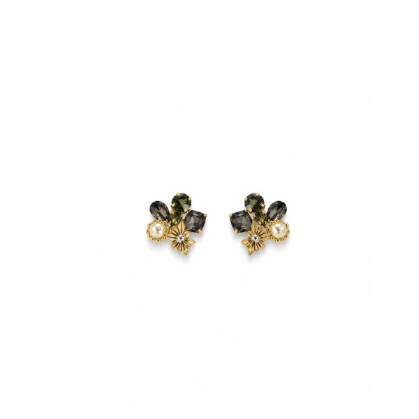 Vintage Floral Pearl Studs