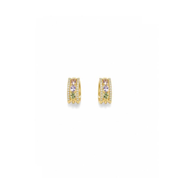 Pastel Crystal Hoop Earrings