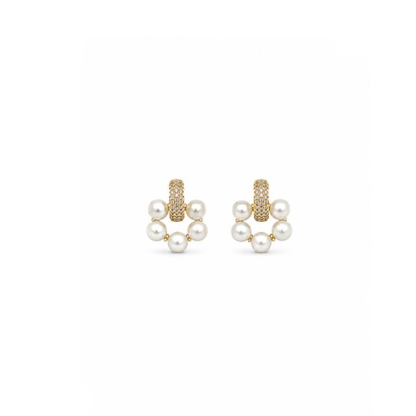 Pearl Halo Hoop Earrings