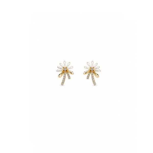 Crystal Daisy Bow Studs