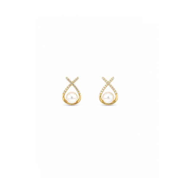 Pearl Infinity Stud Earrings