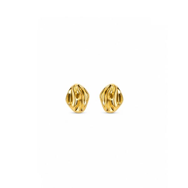 Textured Gold Stud Earrings