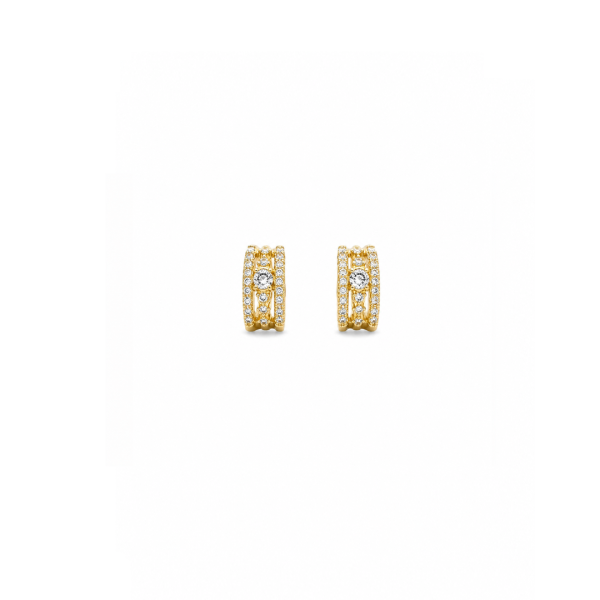 Crystal Hoop Studs
