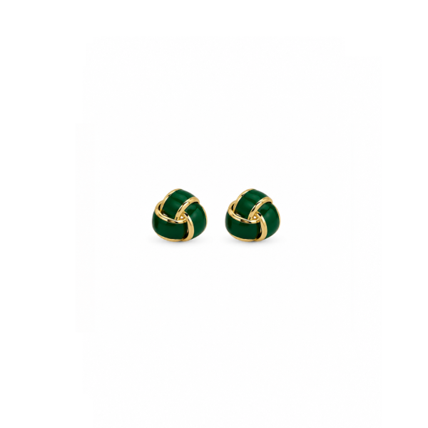 Emerald Knot Studs