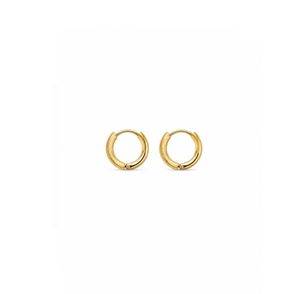 Textured Gold Hoop Earrings