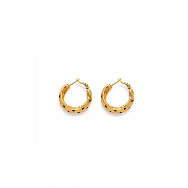 Polka Dot Hoop Earrings