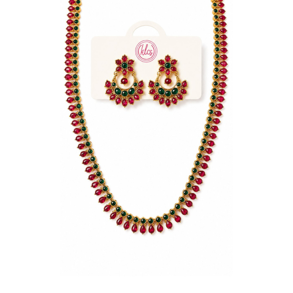 Ruby Green Stone Set