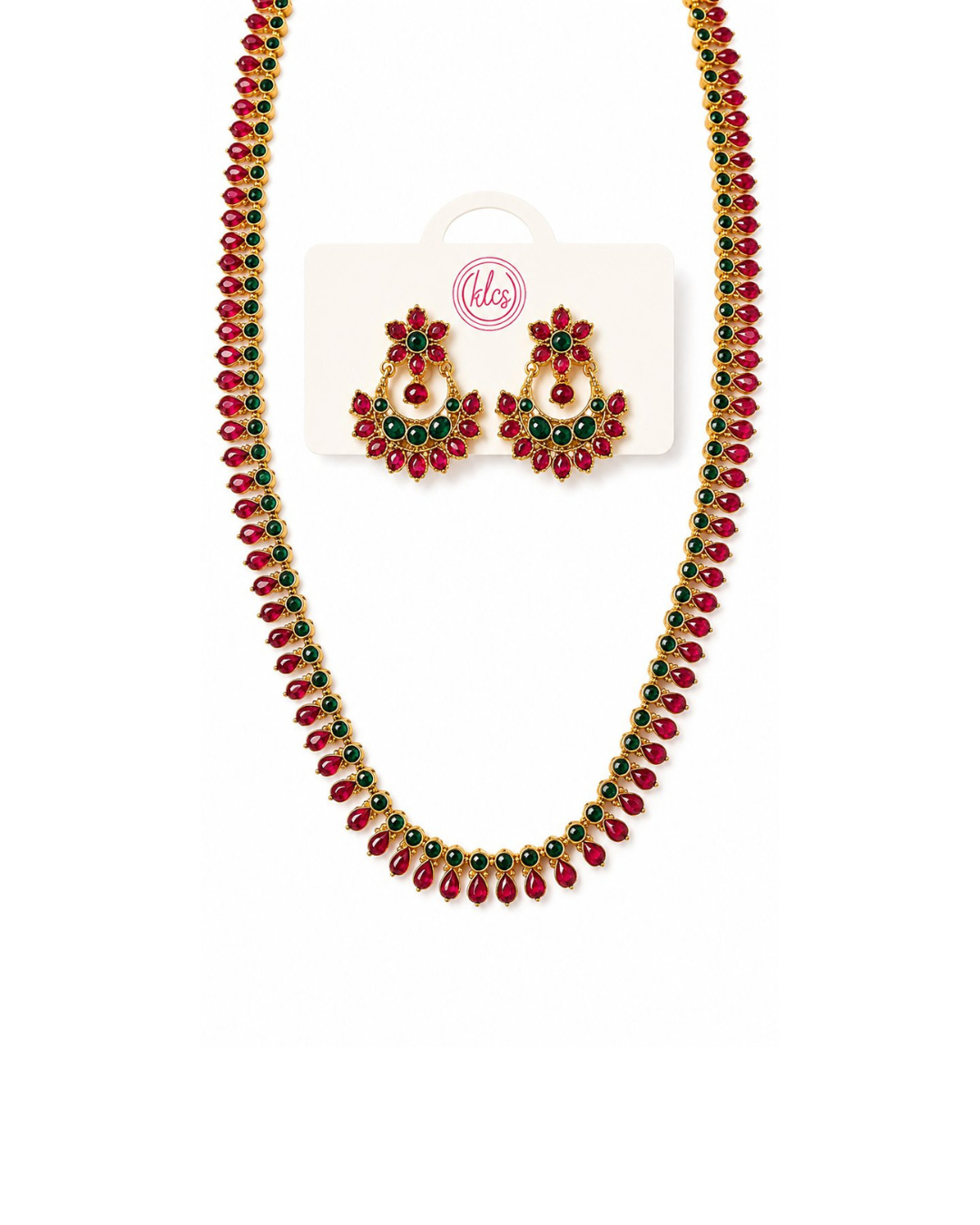 Untitled design (3) Ruby Green Stone Set - Image 1