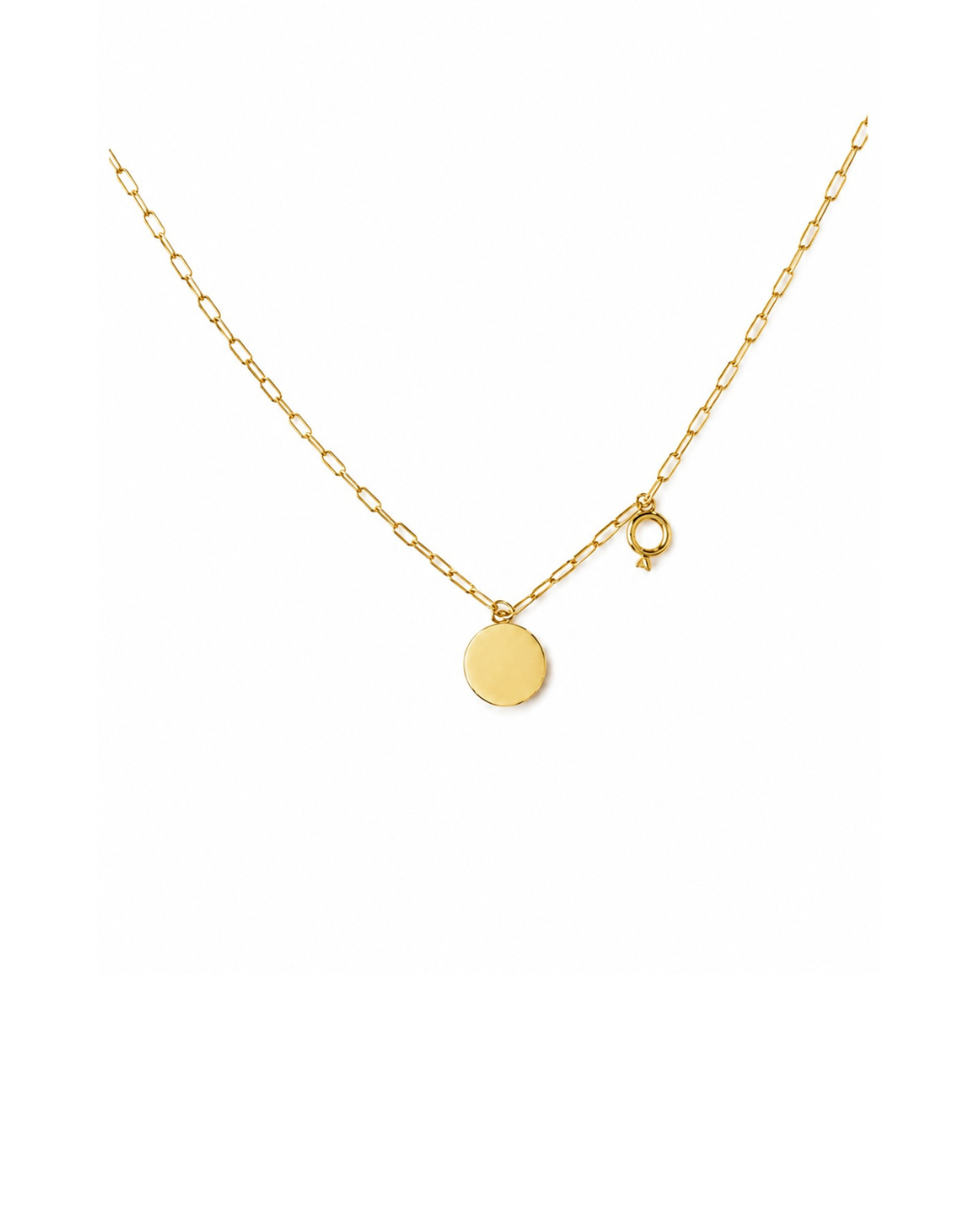 Untitled design (72) Gold Disc Pendant Necklace - Image 1