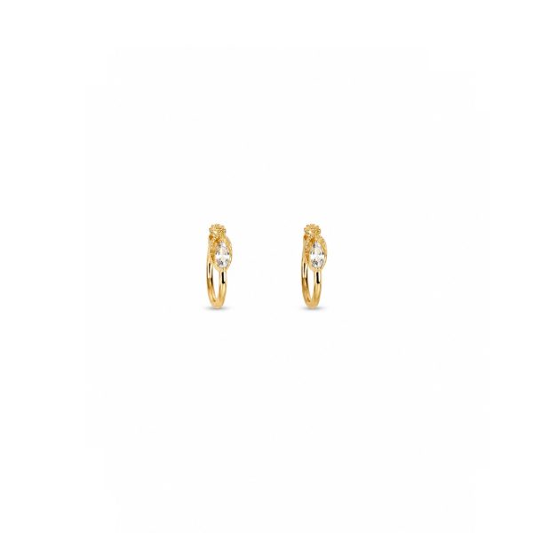 Marquise Crystal Hoop Earrings