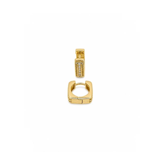 Crystal Square Hoop Earrings
