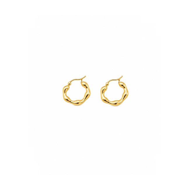 Organic Wave Hoop Earrings