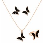 Black Butterfly Charm Set