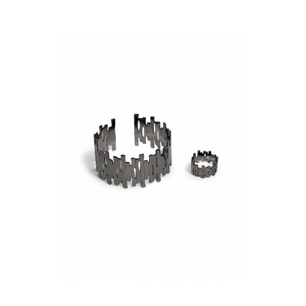 Black Textured Cuff
