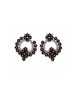 Black Floral Earrings