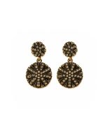 Black Crystal Drop Earrings