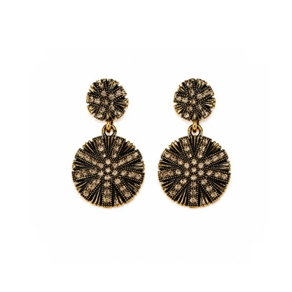 Black Crystal Drop Earrings