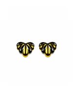 Black Gold Shell Earrings - Image 2