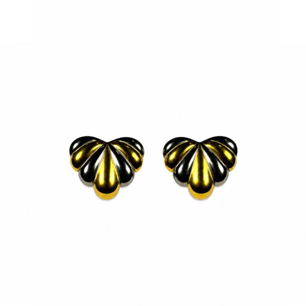 Black Gold Shell Earrings