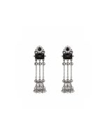 Black Stone Chain Jhumka