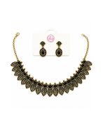 Black Leaf Jewellery Set