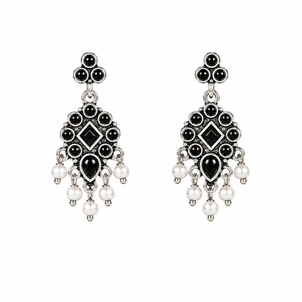 Black Pearl Drop Earrings