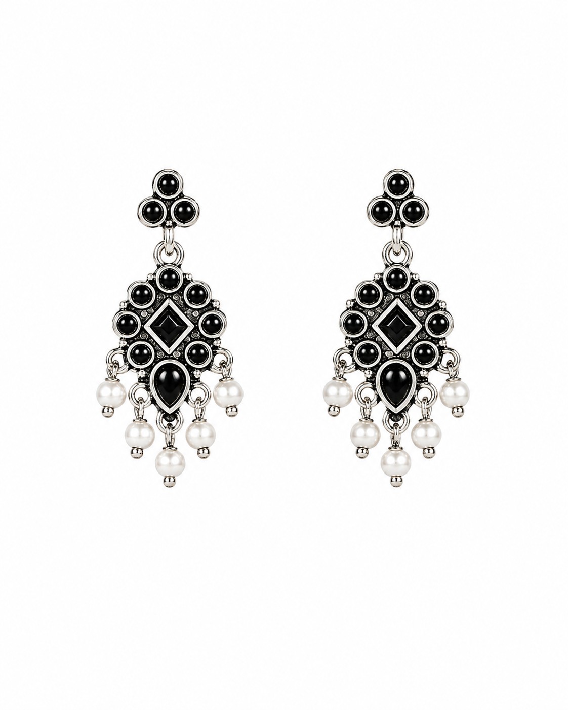 black_pearl_earrings_200kb Black Pearl Drop Earrings - Image 1