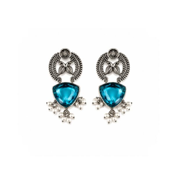 Blue Pearl Drop Earrings