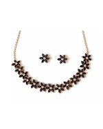 Blue Floral Necklace Set