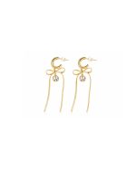 Bow Chain Drop Earrings