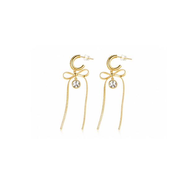Bow Chain Drop Earrings
