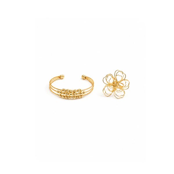 Golden Bloom Bracelet Set