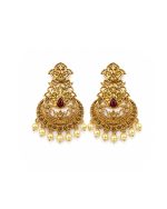 Ruby Pearl Chand Earrings