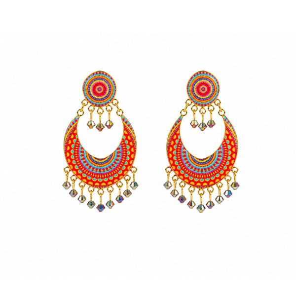 Vibrant Chandbali Earrings