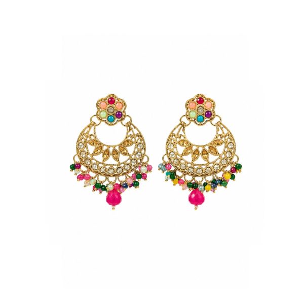 Multicolour Chandbali Earrings