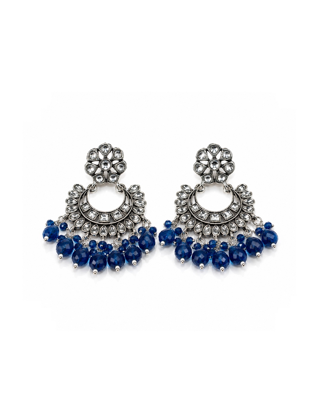 earrings_200kb_blue Blue Bead Earrings - Image 1