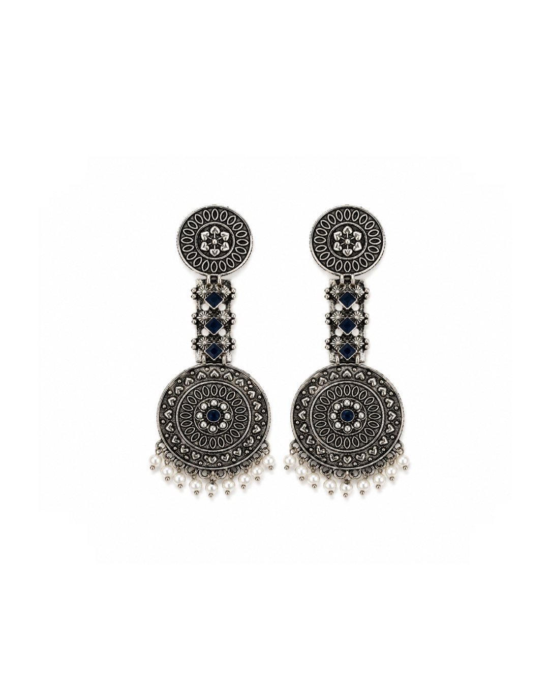 earrings_blue_200kb(1) Blue Pearl Earrings - Image 1