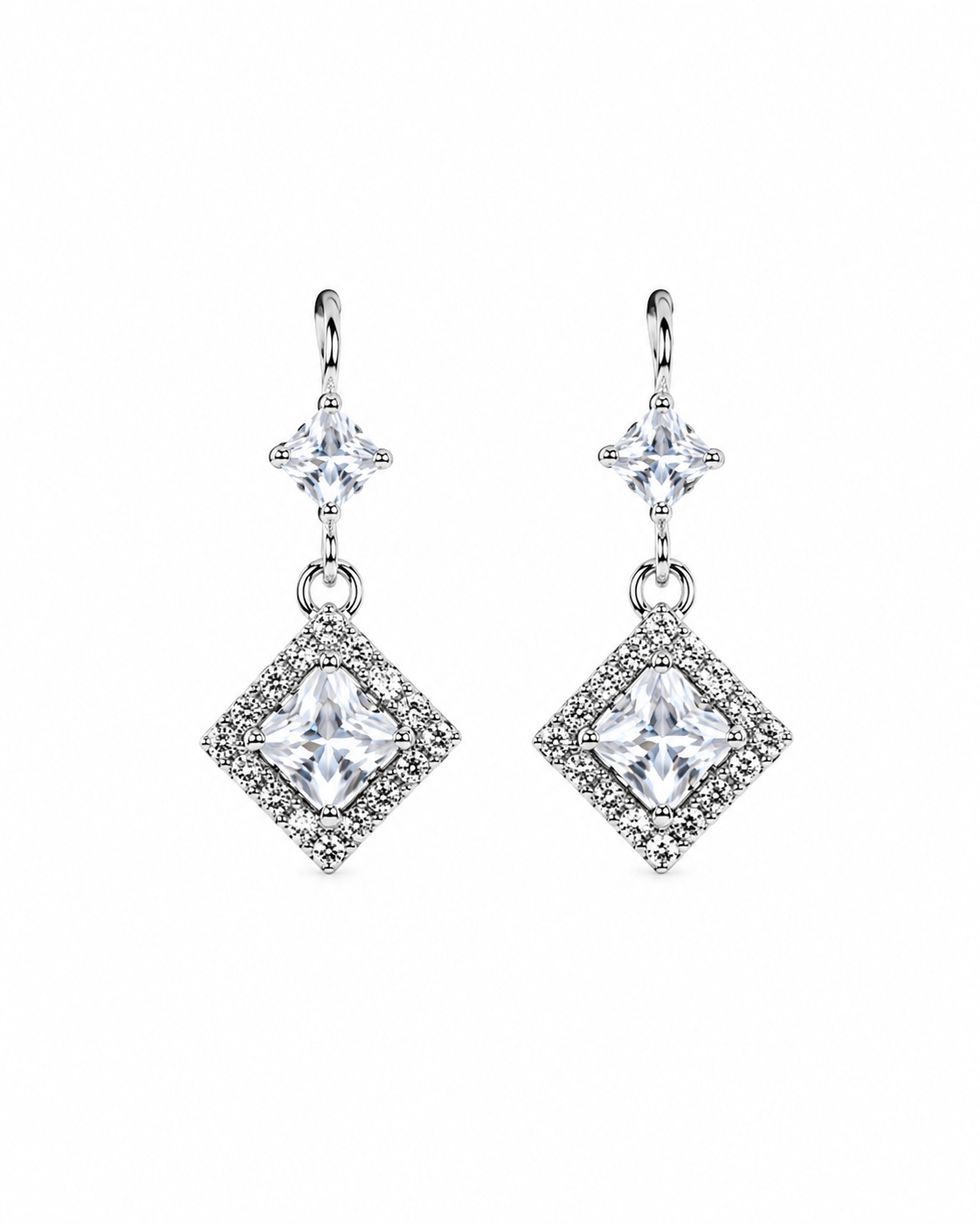 earrings_clean_200kb Crystal Diamond Drop Earrings - Image 1