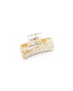 Floral Transparent Claw Clip