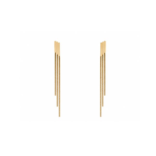Golden Chain Tassel Earrings